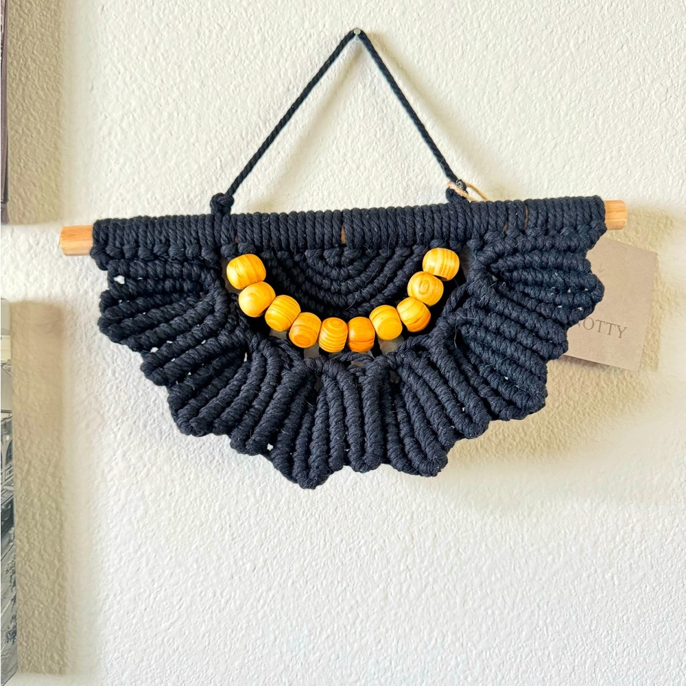 Handmade boho macrame wall hanging.